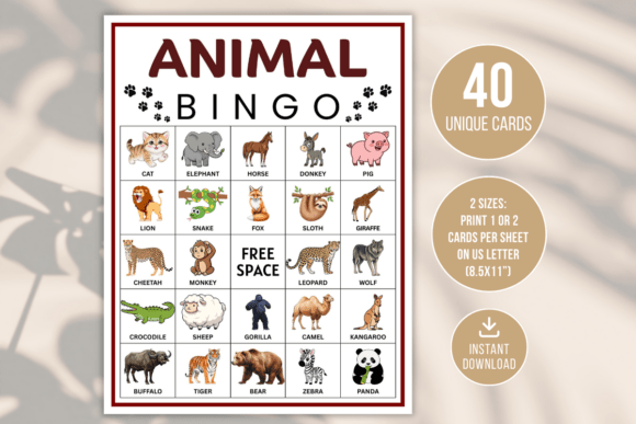 Animal Bingo Game Printable Kids Cards: Engaging Offline Fun for Modern Families and Classrooms