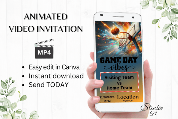 Animated Basketball Game Invite: Elevate Your Digital Invitations