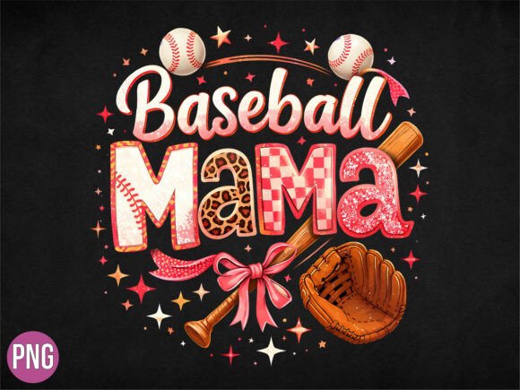 Baseball Mama Game Day Sports PNG Shirt: A Versatile Design for Creative Projects