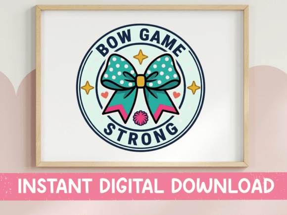 Bow Game Strong SVG Cheer Bow Badge: A Bold Statement for Modern Cheer Culture