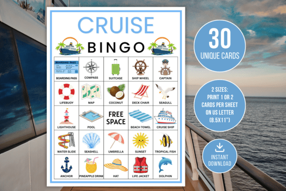 Cruise Bingo: The Ultimate Printable Travel Game for All Ages