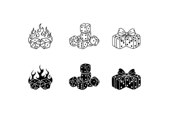 Dice Game Gift Icon Set: A Versatile Design Resource for Modern Projects