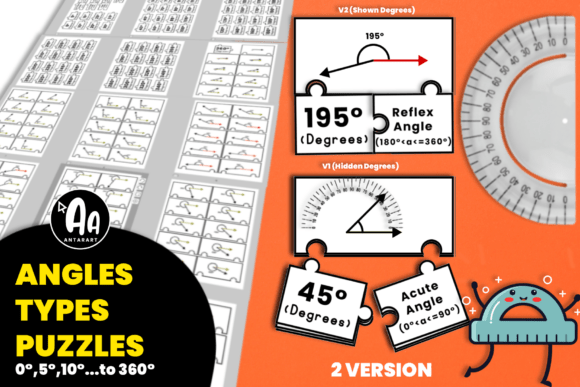 Engaging Geometry Practice with the Types of Angles Game of Puzzle Worksheet