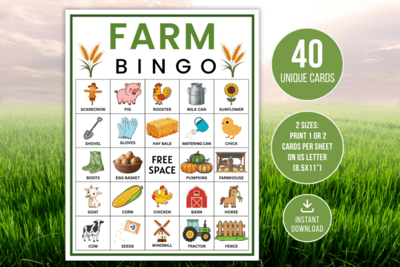 Engaging Kids with Farm Bingo: A Print-and-Play Solution for Classrooms, Homeschool, and Parties