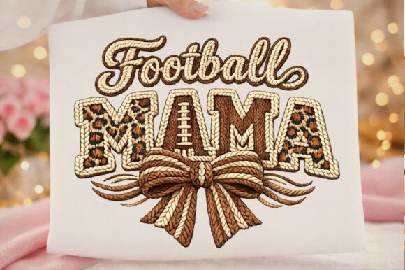 Football Mama Leopard Bow Game Day Faux: A Fresh Take on Fan Apparel for the Modern Sports Mom