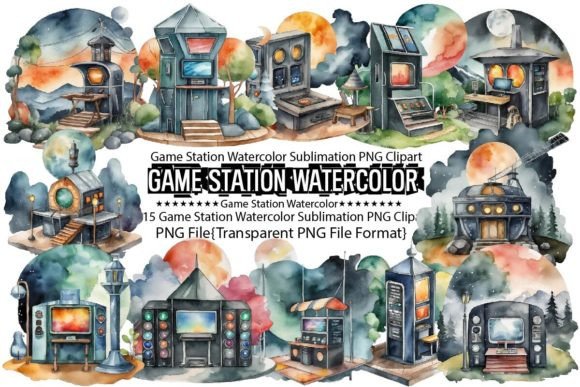 Game Station Watercolor Sublimation: Creative Design Meets Practical Use