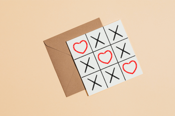 Hand-drawn Tic Tac Toe Heart Game Vector: Creative Uses for Valentine’s Day and Beyond