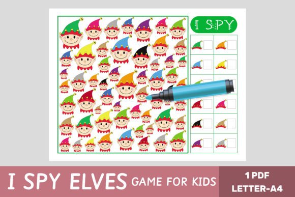 I Spy Game: Elves & Counting Fun