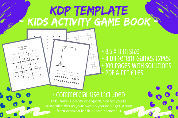 KDP Interior – Kids Activity Game Book: A Versatile Tool for Creating Engaging Children’s Activity Books