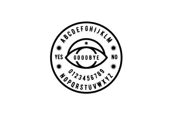 Ouija Board Single Eye Death Game Logo: A Unique Design Asset for Creative and Commercial Use