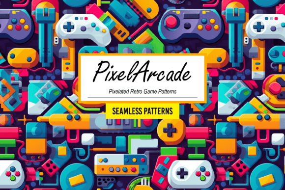 PixelArcade Pixel Retro Game Pattern: A Nostalgic Design Resource for Modern Projects