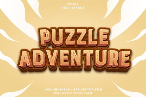 Puzzle Adventure Game Title Text Effect: A Versatile Design Tool for Creative and Commercial Use