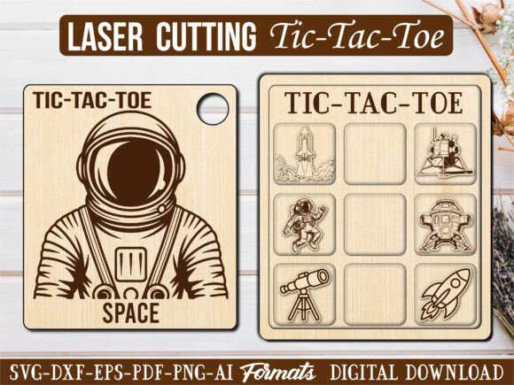 Space Astronaut Tic Tac Toe Puzzle Game – A Creative Twist on a Classic Favorite