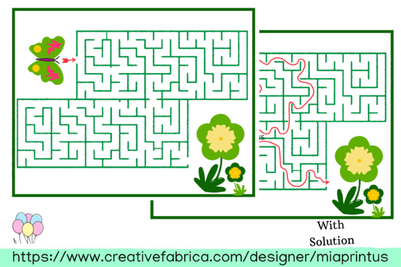 Spring Game Butterfly Maze: Engaging Preschool Activity for Spring Learning and Fun