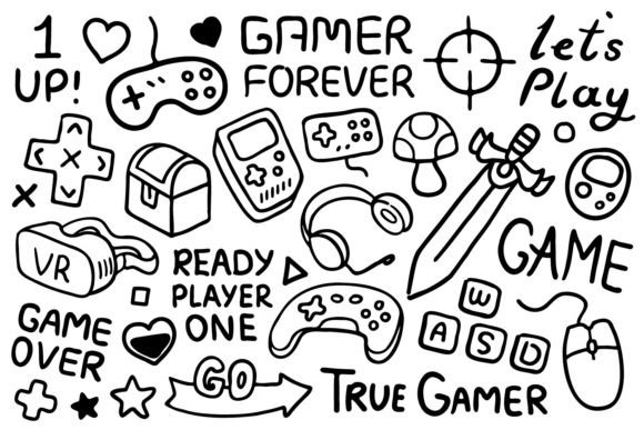 Video Game Illustrations Set for Creative Projects